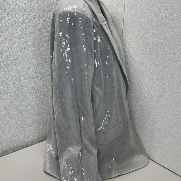 Good American Women’s Oversized Sequined Blazer Size 2XL Grey - Picture 7 of 7